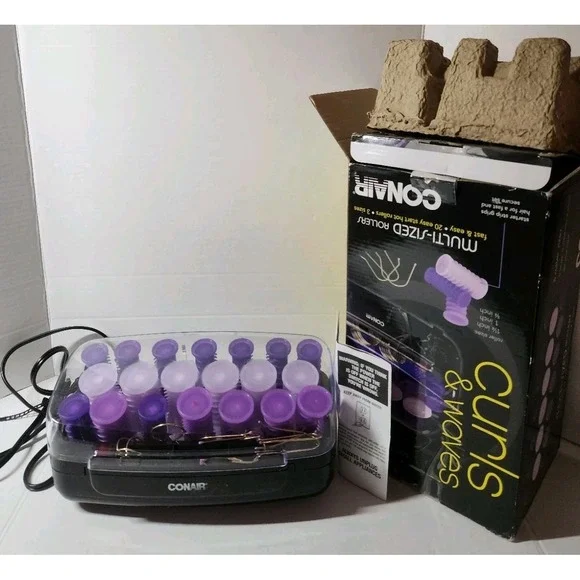 Conair Multi Sized Rollers Curls And Waves With Box‎ Preowned- Used Once - Picture 9 of 10